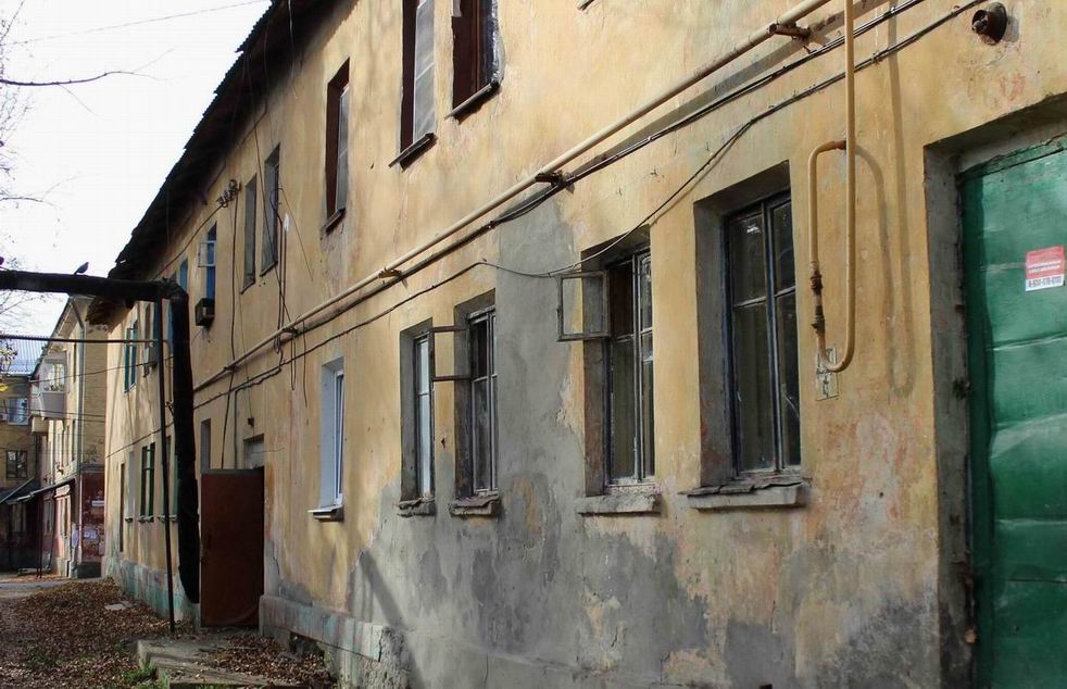 Старый жилой фонд в поселке Строитель в Рязани